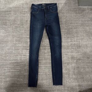 Abercrombie & Fitch High Rise Jegging Ankle legging  dark blue Jeans Sz 24 00
